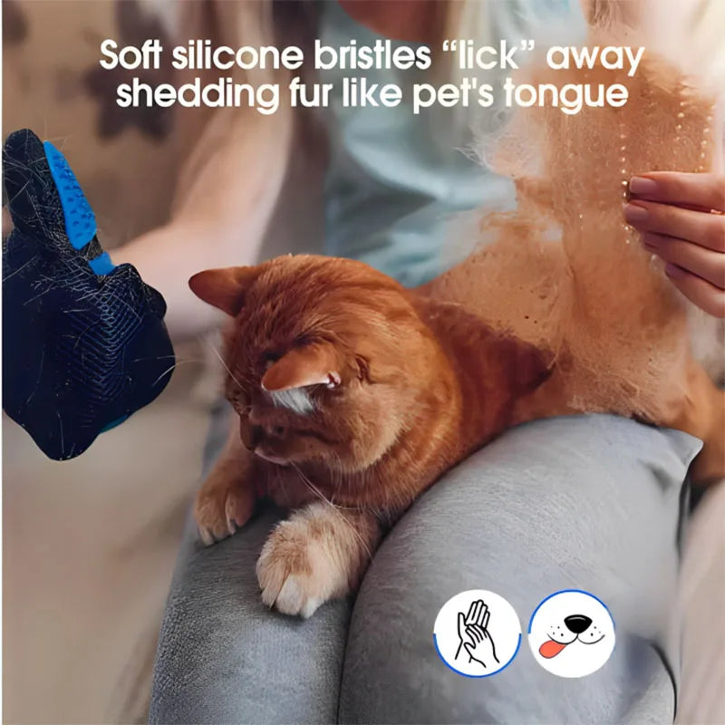 Pet Grooming & Deshedding Glove for Dogs and Cats