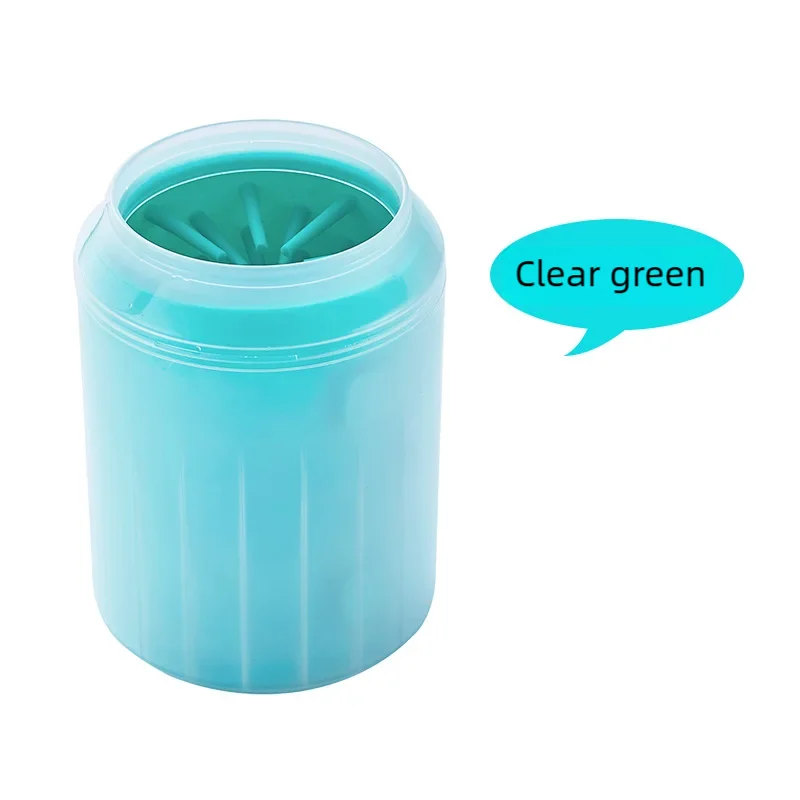 PORTABLE DOG PAW CLEANER CUP WITH SOFT SILICONE BRISTLES