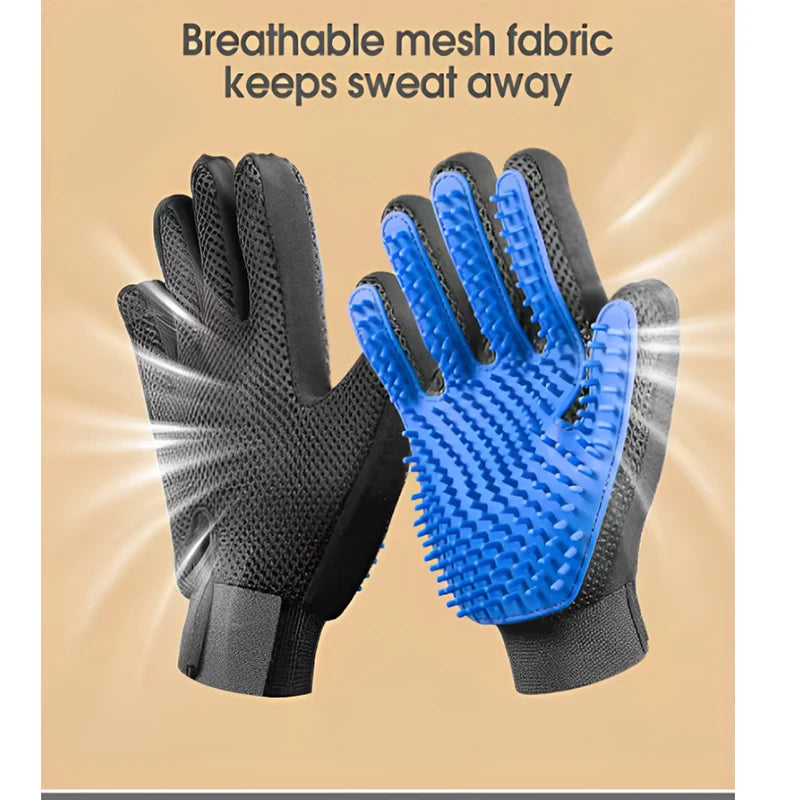 Pet Grooming & Deshedding Glove for Dogs and Cats