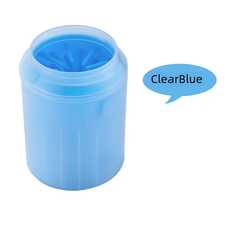 PORTABLE DOG PAW CLEANER CUP WITH SOFT SILICONE BRISTLES